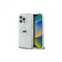 Karl Lagerfeld KLHMP16LHLSKIH Capa rígida IML Metal Karl Head MagSafe branca para Apple iPhone 16 Pro