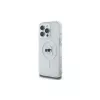 Karl Lagerfeld KLHMP16LHLSKIH Capa rígida IML Metal Karl Head MagSafe branca para Apple iPhone 16 Pro