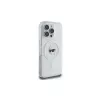 Karl Lagerfeld KLHMP16LHLSKIH Capa rígida IML Metal Karl Head MagSafe branca para Apple iPhone 16 Pro