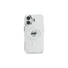 Karl Lagerfeld KLHMP16SHLSCHH Capa rígida IML Metal Choupette Head MagSafe branca para iPhone 16 6,1 polegadas