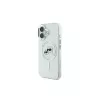 Karl Lagerfeld KLHMP16MHLSKCH Capa rígida IML Metal Karl & Choupette Head MagSafe branca para iPhone 16 Plus 6.7