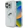 Karl Lagerfeld KLHMP16LHLSKCH capa rígida IML Metal Karl & Choupette Head MagSafe para Apple iPhone 16 Pro, branca