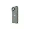 Karl Lagerfeld KLHMP16MHLSKIK Capa rígida IML Metal Karl Head MagSafe preta para iPhone 16 Plus 6,7 polegadas