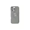 Karl Lagerfeld KLHMP16XHLSKIK Capa rígida IML Metal Karl Head MagSafe preta para iPhone 16 Pro Max 6.9