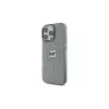 Karl Lagerfeld KLHMP16LHLSCHK Capa rígida IML Metal Choupette Head MagSafe preta para iPhone 16 Pro 6,3