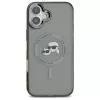 Karl Lagerfeld KLHMP16MHLSKCK capa rígida IML Metal Karl & Choupette Head MagSafe para Apple iPhone 16 Plus de 6,7 polegadas, preta