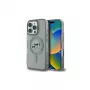 Karl Lagerfeld KLHMP16LHLSKCK Capa rígida IML Metal Karl & Choupette Head MagSafe preta para iPhone 16 Pro 6,3 polegadas