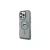 Karl Lagerfeld KLHMP16LHLSKCK Capa rígida IML Metal Karl & Choupette Head MagSafe preta para iPhone 16 Pro 6,3 polegadas