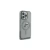 Karl Lagerfeld KLHMP16LHLSKCK Capa rígida IML Metal Karl & Choupette Head MagSafe preta para iPhone 16 Pro 6,3 polegadas