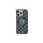 Karl Lagerfeld KLHMP16SHMCKMHK Capa IML Monogram Karl & Choupette Head MagSafe preta para iPhone 16 6.1