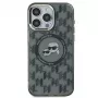 Karl Lagerfeld KLHMP16LHMCKMHK Capa IML Monogram Karl & Choupette Head MagSafe preta para iPhone 16 Pro 6,3 polegadas