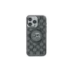 Karl Lagerfeld KLHMP16LHMCKMHK Capa IML Monogram Karl & Choupette Head MagSafe preta para iPhone 16 Pro 6,3 polegadas