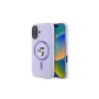 Karl Lagerfeld KLHMP16MSCMKCRHU Capa rígida de silicone MagSafe para iPhone 16 Plus 6,7 polegadas roxa com anel Karl & Choupette