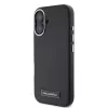 Karl Lagerfeld KLHMP16SPGMSRPK Capa rígida preta para iPhone 16 6,1 polegadas com placa metálica MagSafe