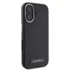 Karl Lagerfeld KLHMP16SPGMSRPK Capa rígida preta para iPhone 16 6,1 polegadas com placa metálica MagSafe