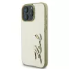 Karl Lagerfeld Capa rígida Metal Signature para iPhone 16 Pro 6,3 polegadas dourada