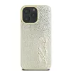 Karl Lagerfeld Capa rígida Metal Signature para iPhone 16 Pro 6,3 polegadas dourada