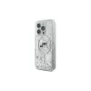 Karl Lagerfeld Capa MagSafe Liquid Glitter Karl & Choupette Head para Apple iPhone 16 Pro
