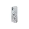 Karl Lagerfeld Capa rígida MagSafe Liquid Glitter Karl Head para iPhone 16 Plus, transparente