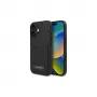 Karl Lagerfeld Capa rígida para iPhone 16 6,1 com compartimentos para cartões Monogram preta