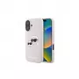 Karl Lagerfeld KLHMP16SSKCHPPLP Capa rígida de silicone rosa para iPhone 16 6,1 polegadas com Double Heads Print e MagSafe