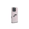 Karl Lagerfeld KLHMP16XSKCHPPLP Capa rígida de silicone rosa para iPhone 16 Pro Max 6,9 polegadas com Double Heads Print e MagSafe