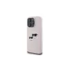 Karl Lagerfeld KLHMP16XSKCHPPLP Capa rígida de silicone rosa para iPhone 16 Pro Max 6,9 polegadas com Double Heads Print e MagSafe