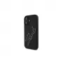 Karl Lagerfeld Capa 3D Rubber Bicolor Signature para iPhone 16 (preta)