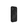 Karl Lagerfeld Capa 3D Rubber Bicolor Signature para iPhone 16 (preta)