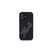 Karl Lagerfeld Capa 3D Rubber Bicolor Signature para iPhone 16 (preta)