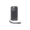Karl Lagerfeld Capa Zebra With Cord para iPhone 16 Pro, roxa