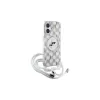 Karl Lagerfeld KLHMP16SHCKCKLCT Capa rígida transparente para iPhone 16 6,1 polegadas IML Crossbody Monogram Karl & Choupette Head MagSafe
