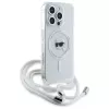 Karl Lagerfeld KLHMP16XHCKHNT Capa rígida transparente para iPhone 16 Pro Max 6,9 polegadas Crossbody IML Karl Head MagSafe