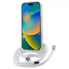 Karl Lagerfeld KLHMP16SHCCHNT Capa rígida transparente para iPhone 16 6,1 IML Choupette Head & Cord MagSafe