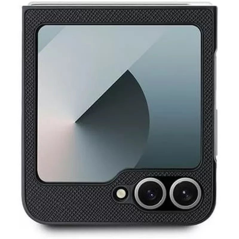 Karl Lagerfeld KLHCZF6SAPKCNPK Capa Saffiano Metal Pin para Samsung Galaxy Z Flip6 / Z Flip7 FE, preta
