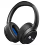 Auscultadores Bluetooth over-ear BMW ANC preto com logótipos metálicos