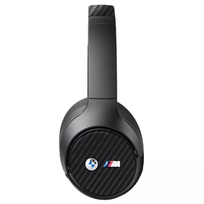 Auscultadores Bluetooth over-ear BMW ANC preto com logótipos metálicos