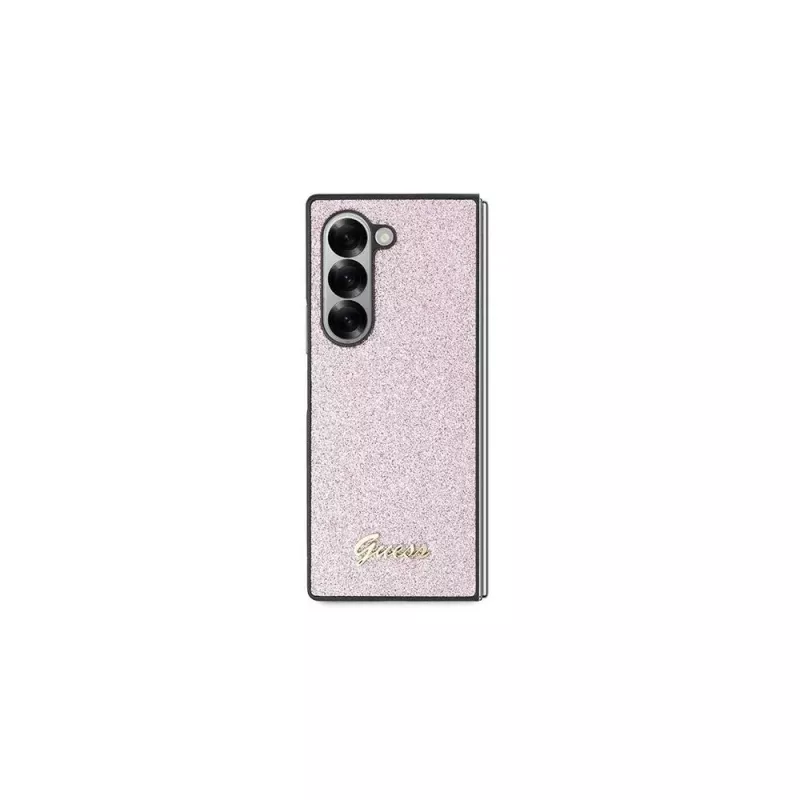 Capa rígida Guess GUHCZFD6HGGSHP para Samsung Galaxy Z Fold6 (F956) - rosa 4G Glitter Script