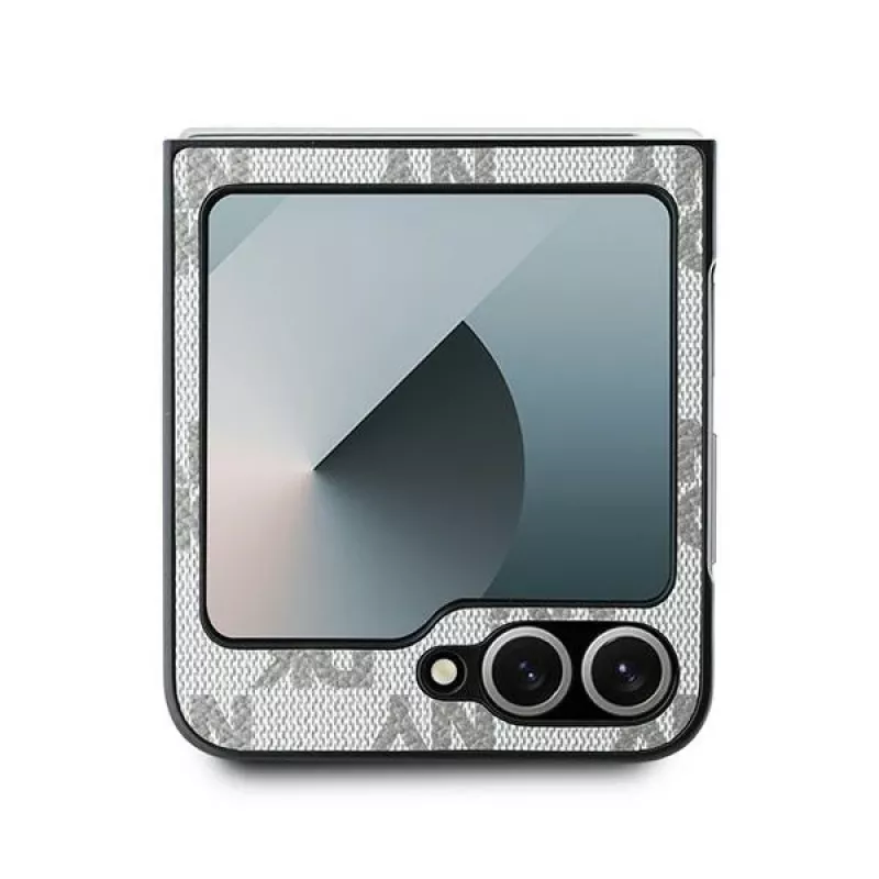 Proteção traseira DKNY DKHCZF6PCPTSSE bege com padrão xadrez e riscas para Samsung Galaxy Z Flip6 F741 / Z Flip7 FE