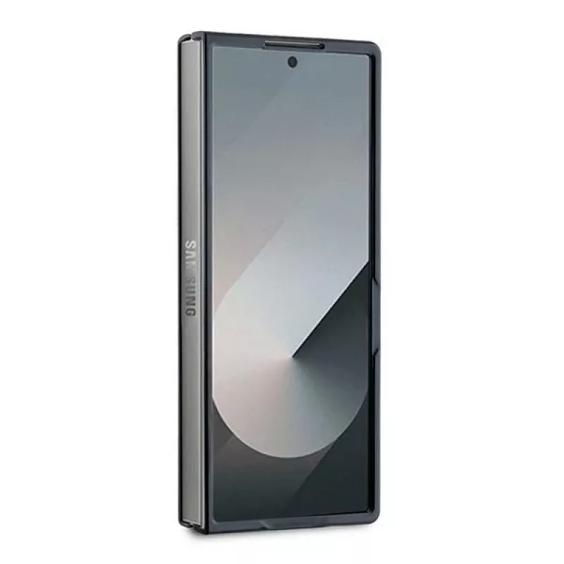 Capa traseira MagSafe Mercedes-Benz MEHMZFD623RBGVK em pele com efeito madeira para Samsung Galaxy Z Fold6, preto