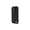 Capa rígida BMW BMHMP16X23RDDK para iPhone 16 Pro Max 6,9 preta Sign Leather Diamond Metal Logo MagSafe