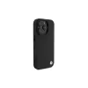 Capa rígida BMW BMHMP16X23RDDK para iPhone 16 Pro Max 6,9 preta Sign Leather Diamond Metal Logo MagSafe