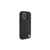 Capa rígida BMW BMHMP16L23RTPK para iPhone 16 Pro 6,3 preta Sign Leather Half Textured And Circle MagSafe