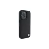 Capa rígida BMW Sign Leather Crossing Lines Pattern para Apple iPhone 16 Pro 6,3 polegadas preta