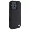 Capa rígida BMW BMHCP16X23RCGPK para iPhone 16 Pro Max 6,9 polegadas preta Sign Leather Crossing Lines Pattern