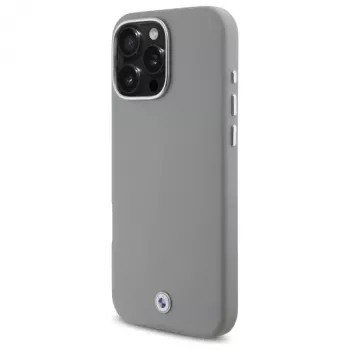 Capa rígida BMW M Collection Sign Full Wrapped Metal para Apple iPhone 16 Pro Max 6,9 polegadas cinzenta MagSafe