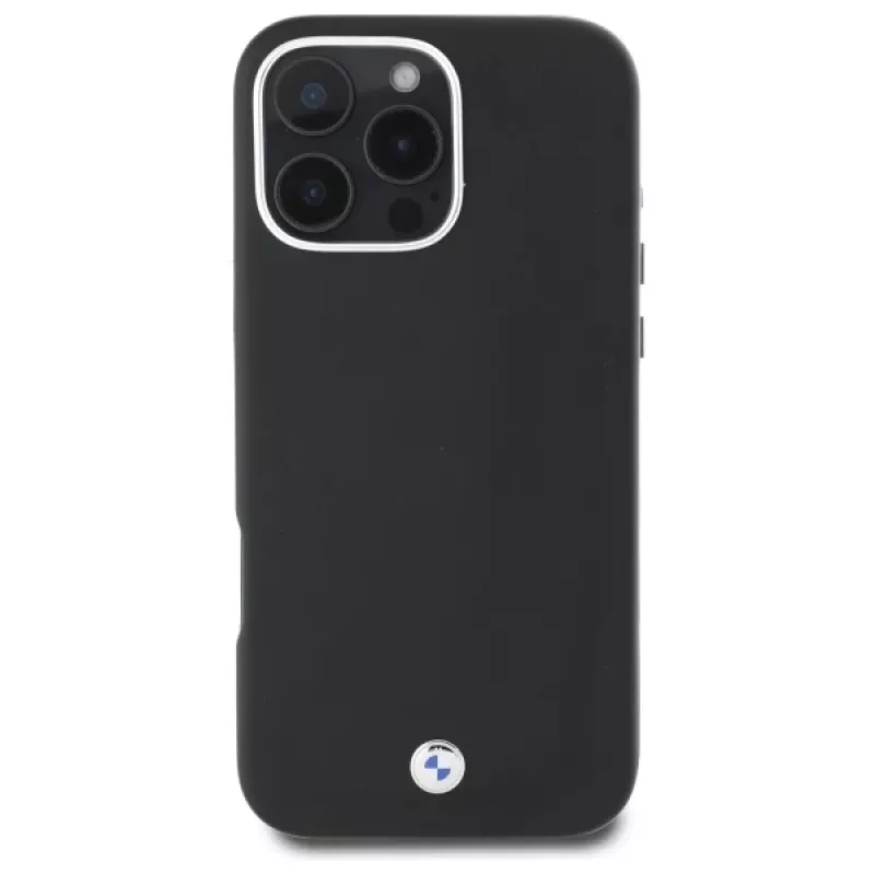 Capa rígida BMW M Collection para iPhone 16 Pro Full Wrapped Metal MagSafe preta