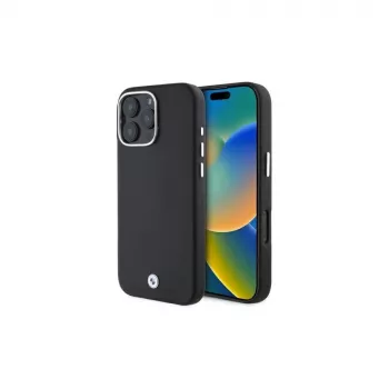 Capa rígida BMW BMHMP16X23PUFWK para iPhone 16 Pro Max 6,9 polegadas preta Sign Full Wrapped Metal MagSafe