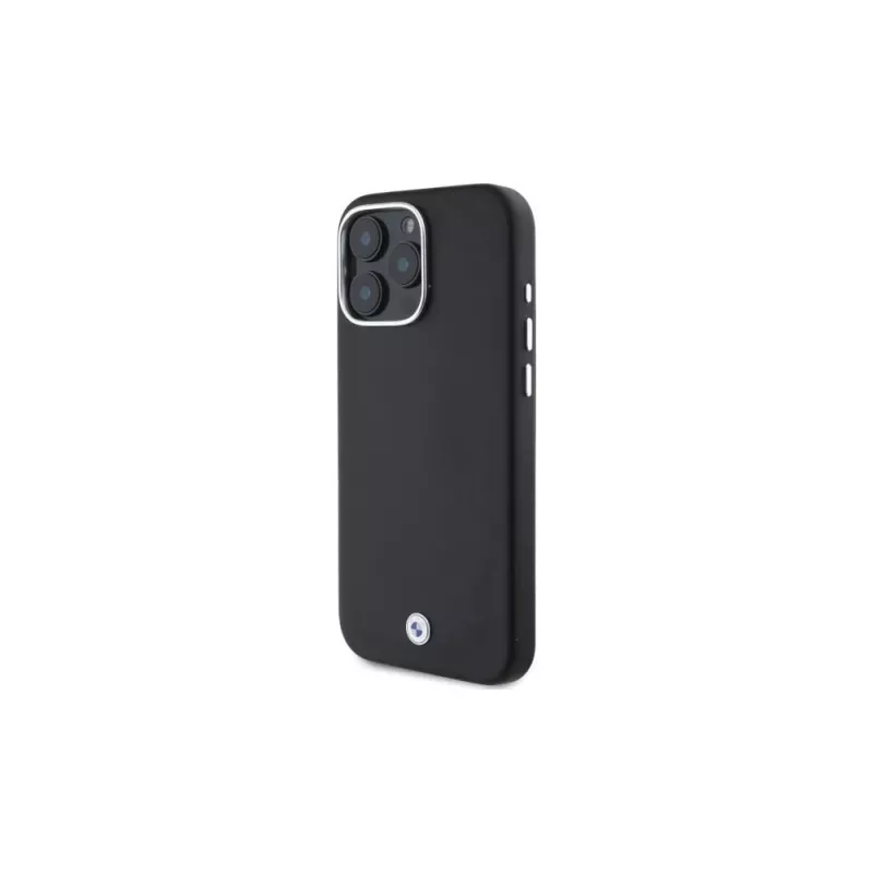Capa rígida BMW BMHMP16X23PUFWK para iPhone 16 Pro Max 6,9 polegadas preta Sign Full Wrapped Metal MagSafe