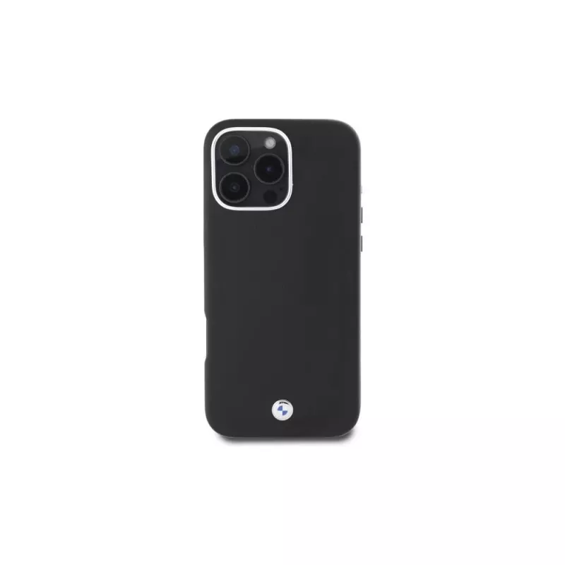 Capa rígida BMW BMHMP16X23PUFWK para iPhone 16 Pro Max 6,9 polegadas preta Sign Full Wrapped Metal MagSafe